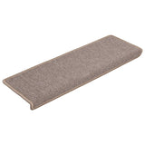 Vidaxl trapmatten 15 st 65x21x4 cm lichtbruin met rechthoekige rand