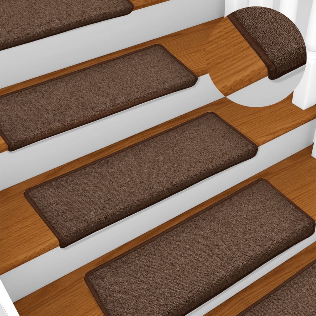 Vidaxl trapmatten 15 st 65x21x4 cm bruin