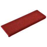 Vidaxl trapmatten 15 st 65x21x4 cm bordeaux rechthoekige rand