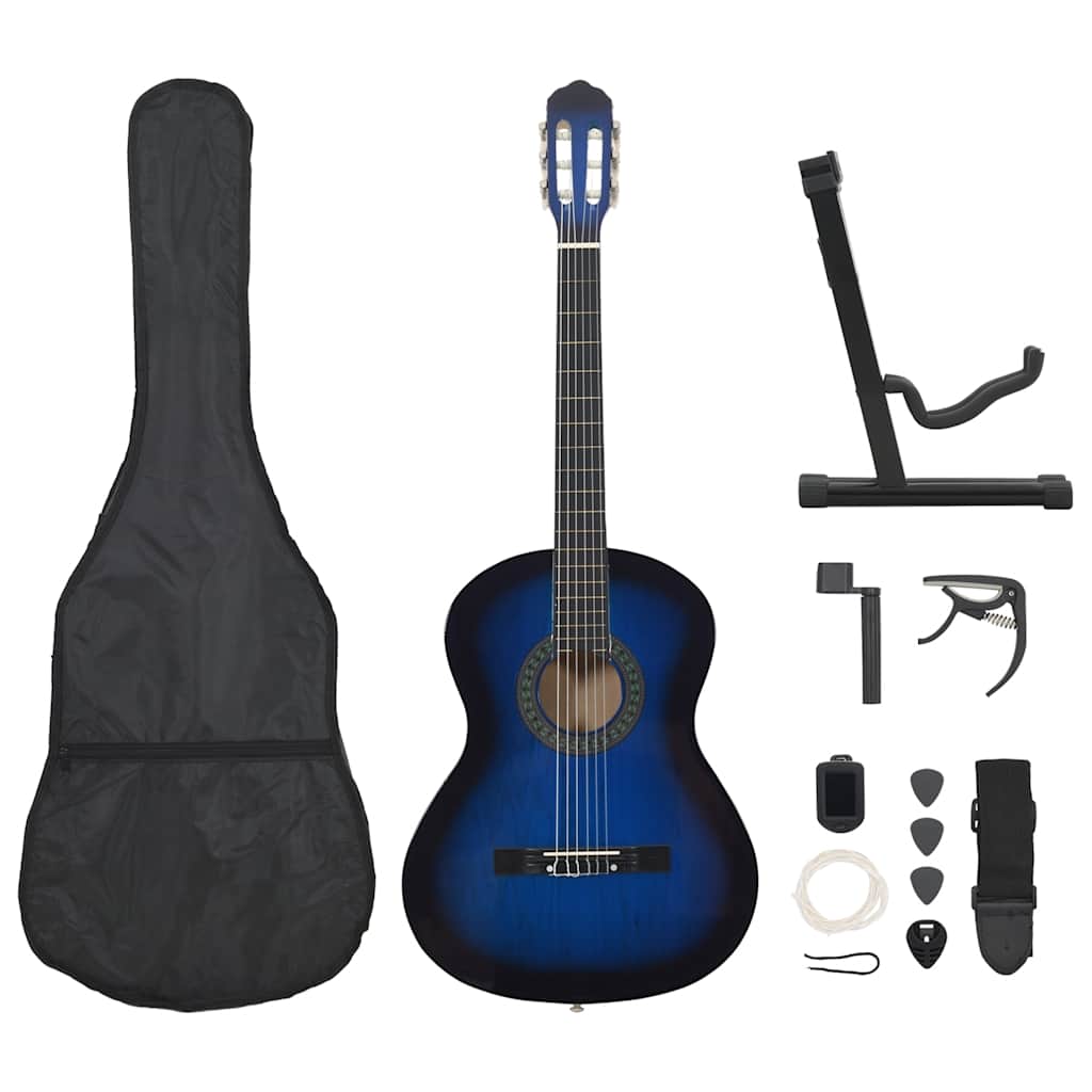 Vidaxl 12-delige blauw gitaarset klassiek beginner 4 4 39