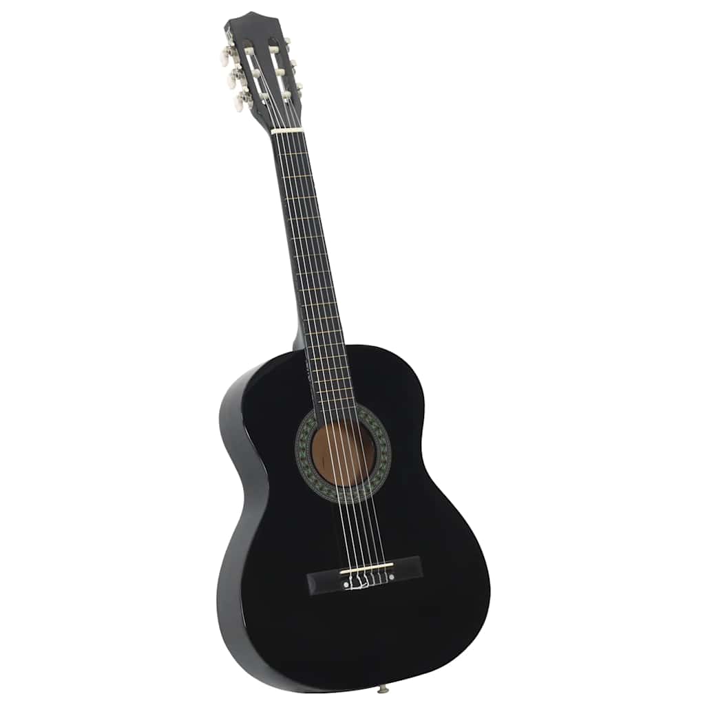Vidaxl 8-delige gitaarset klassiek beginner 3 4 36 zwart