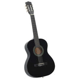 Vidaxl 8-delige gitaarset klassiek beginner 3 4 36 zwart