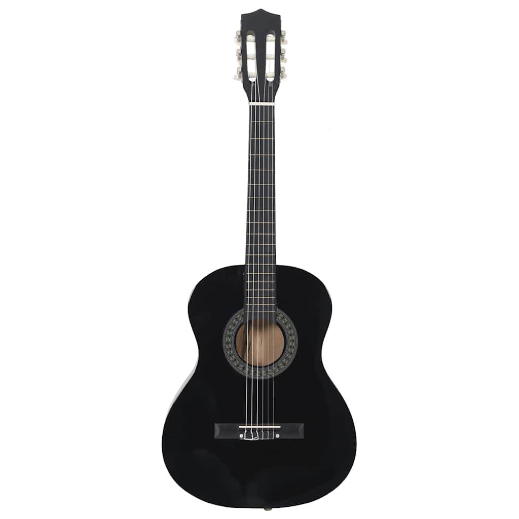 Vidaxl 8-delige gitaarset klassiek beginner 3 4 36 zwart