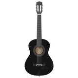 Vidaxl 8-delige gitaarset klassiek beginner 1 2 34 zwart