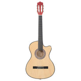 Vidaxl gitaar cutaway met 6 snaren western akoestisch 38 lindenhout