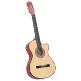 Vidaxl 12-delige gitaarset cutaway met 6 snaren western akoestisch 38