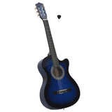 Vidaxl gitaar cutaway met 6 snaren western klassiek 38 getint blauw