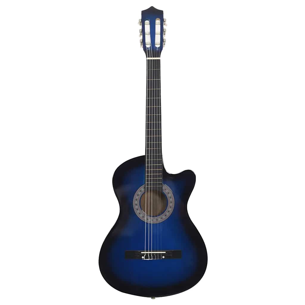 Vidaxl gitaar cutaway met 6 snaren western klassiek 38 getint blauw