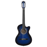 Vidaxl gitaar cutaway met 6 snaren western klassiek 38 getint blauw