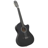 Vidaxl gitaar cutaway met equalizer 6 snaren western klassiek zwart