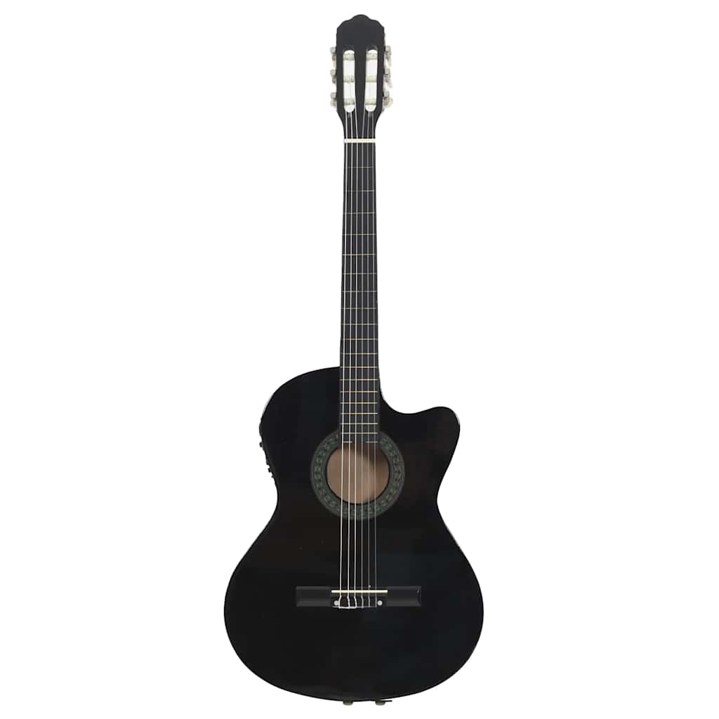 Vidaxl gitaar cutaway met equalizer 6 snaren western klassiek zwart