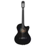 Vidaxl gitaar cutaway met equalizer 6 snaren western klassiek zwart