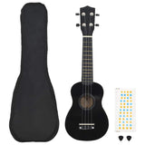 Vidaxl ukeleleset met tas voor kinderen sopraan 21'' zwart