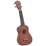 Vidaxl ukeleleset met tas voor kinderen sopraan 23'' donkerhoutkleurig