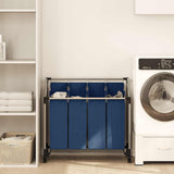 Vidaxl wassorteerder met 4 zakken staal blauw