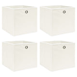 Vidaxl opbergboxen 4 st 32x32x32 cm stof wit