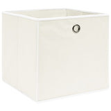 Vidaxl opbergboxen 4 st 32x32x32 cm stof wit