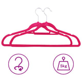 Vidaxl 20-delige kledinghangerset antislip fluweel roze