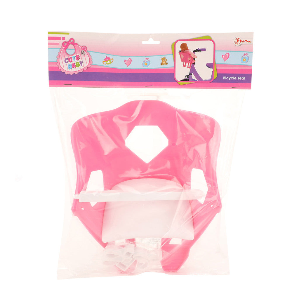 Cute baby poppenfietsstoel roze