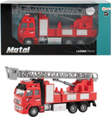 Metal Pull-back Brandweerwagen 1:38