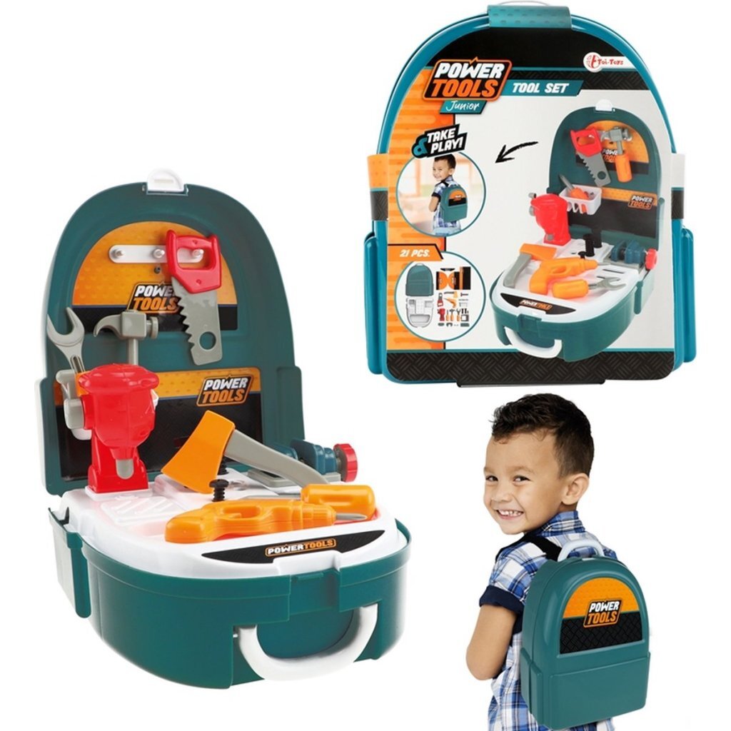 Toi-toys power tools gereedschapsset in rugzak