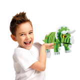 Toi-toys knutselpuzzel tricera junior 25,8 cm groen 59-delig
