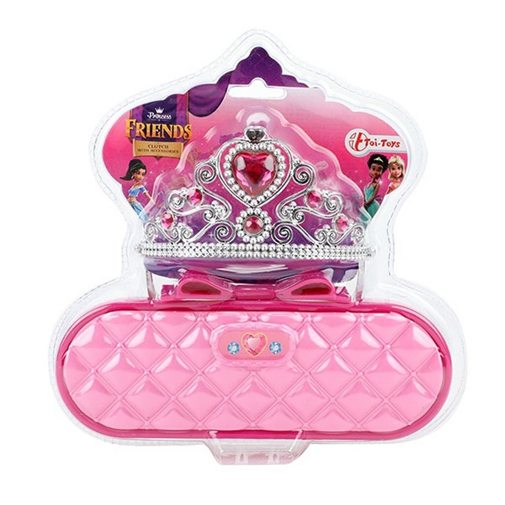 Princess friends prinses diadeem met tasje roze