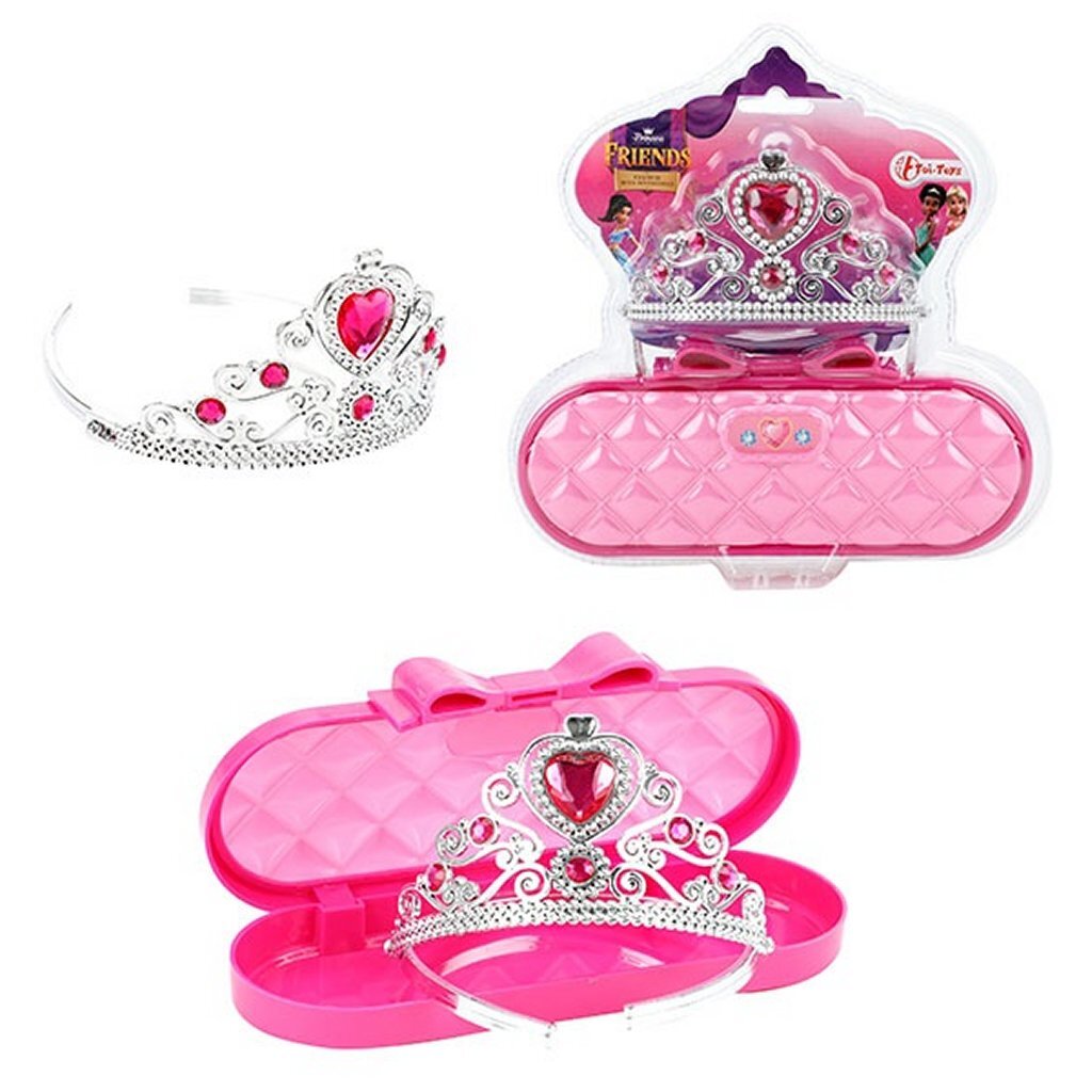 Princess friends prinses diadeem met tasje roze