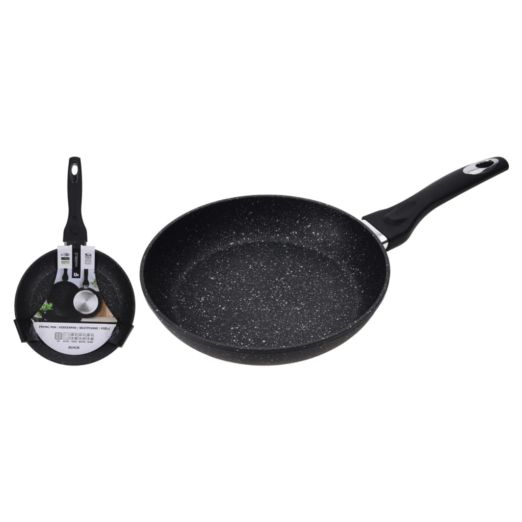 Excellent houseware koekenpan 24 cm gesmeed aluminium