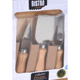 Excellent houseware bistro bamboe kaasplank set 4-delig
