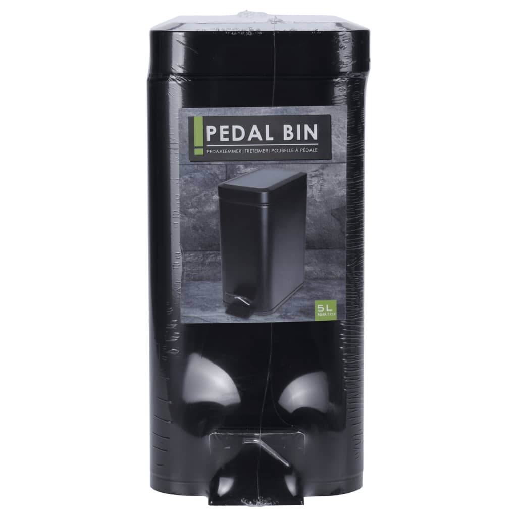 Excellent houseware pedaalemmer 5 l matzwart