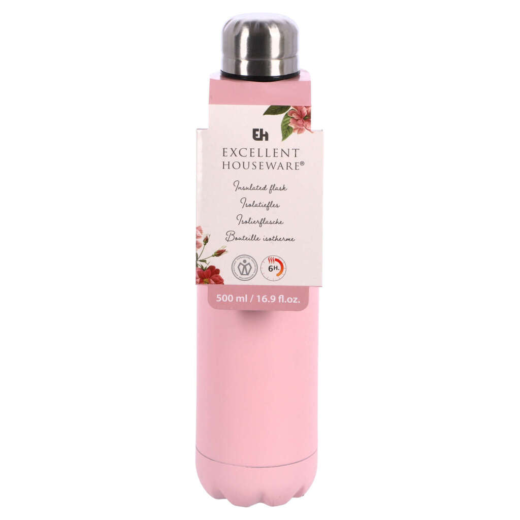 Excellent houseware isoleerfles 500ml 4 verschillende uitvoeringen