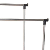 Storage solutions kledingrek met wielen dubbel 80x42x(90-160) cm