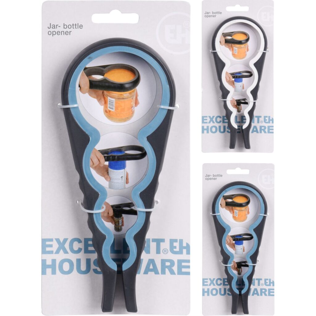 Diverse opener 4in1 2ass kleuren wit blauw