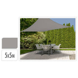 Progarden schaduwdoek vierkant 5x5 m grijs