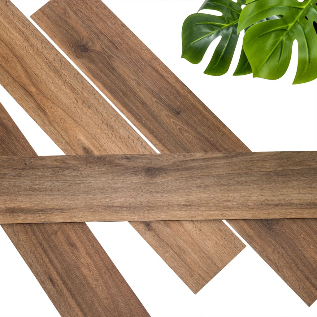 WallArt WallArt Planken houtlook natuurlijk eikenhout zadelbruin