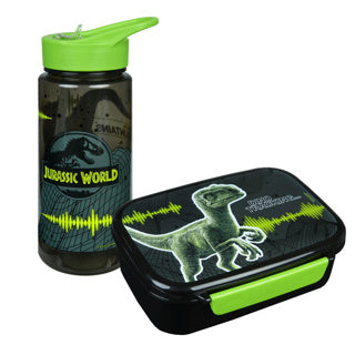 No brand jurrasic world set broodtrommel en drinkfles