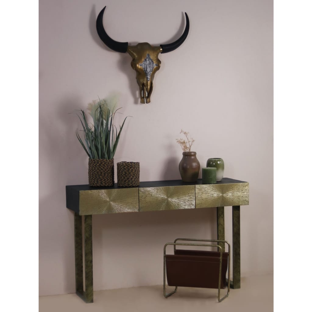 Hsm collection buffelhoofd decoratief l 80x10x80 cm