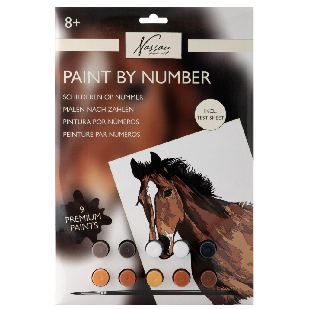 Nassau schilderen op nummer paard