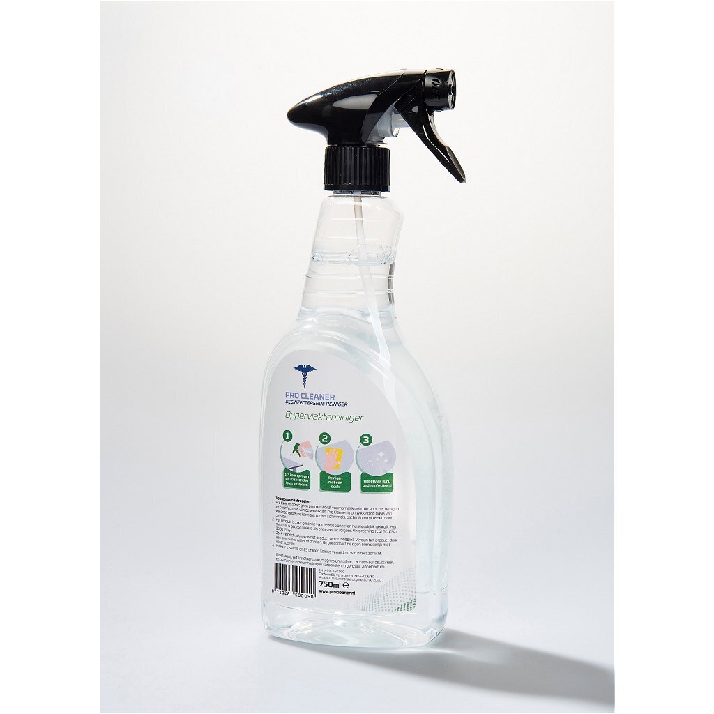 Pro cleaner desinfecterende oppervlaktereiniger 750 ml doos 10 stuks