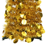 Vidaxl kunstkerstboom pop-up 150 cm pet goudkleurig