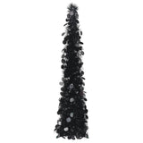 Vidaxl kunstkerstboom pop-up 120 cm pet zwart