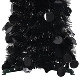 Vidaxl kunstkerstboom pop-up 120 cm pet zwart
