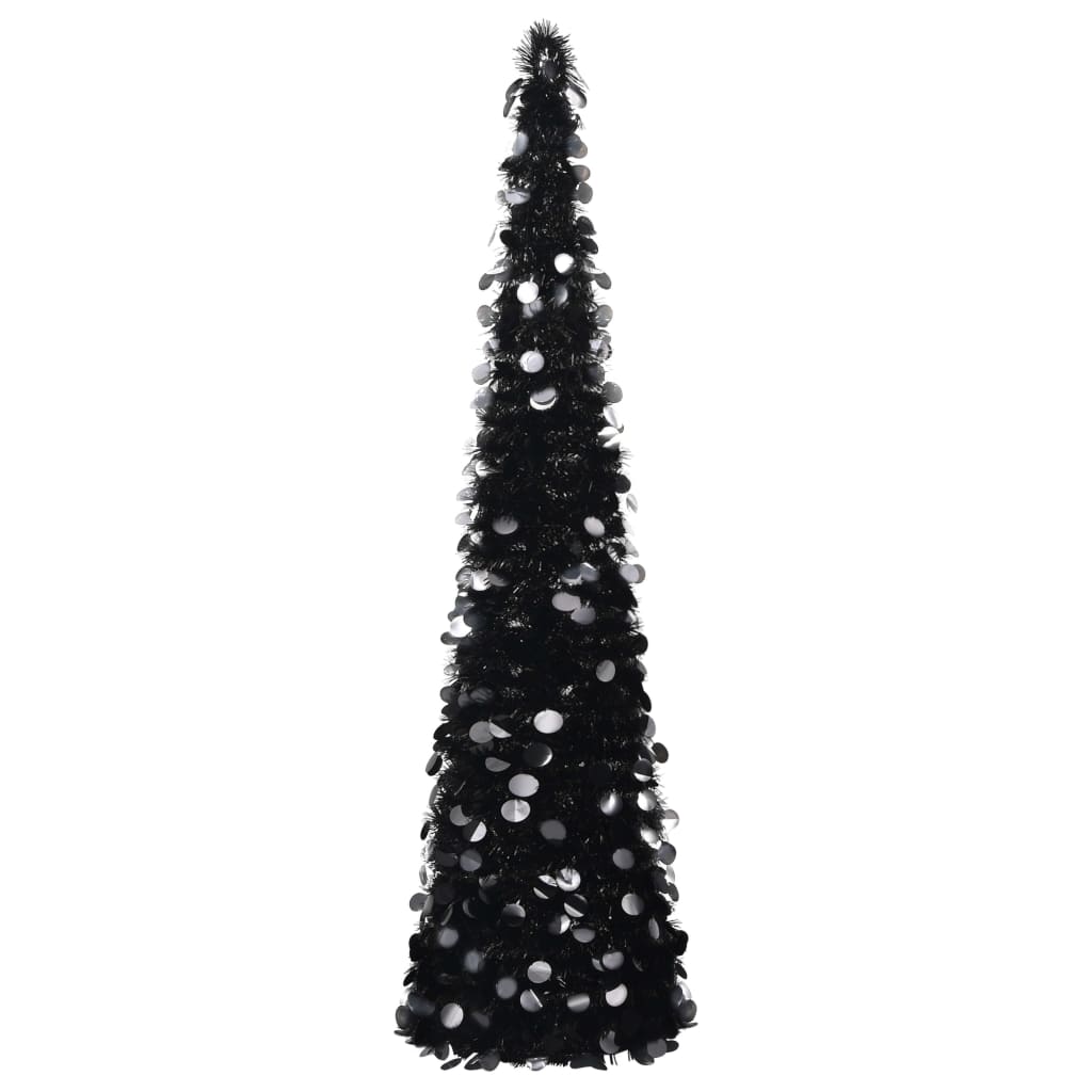 Vidaxl kunstkerstboom pop-up 150 cm pet zwart