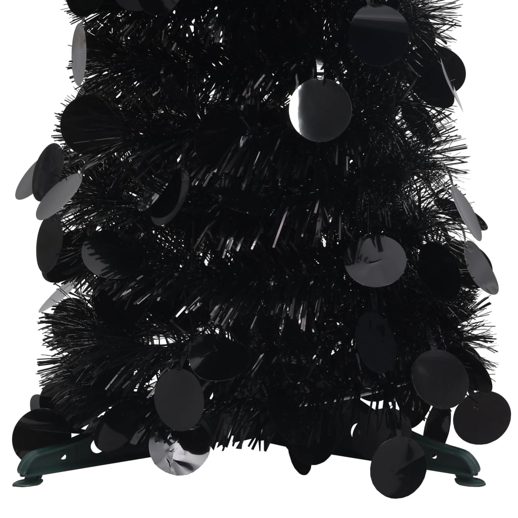 Vidaxl kunstkerstboom pop-up 150 cm pet zwart