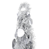 Vidaxl kunstkerstboom pop-up 180 cm pet zilverkleurig
