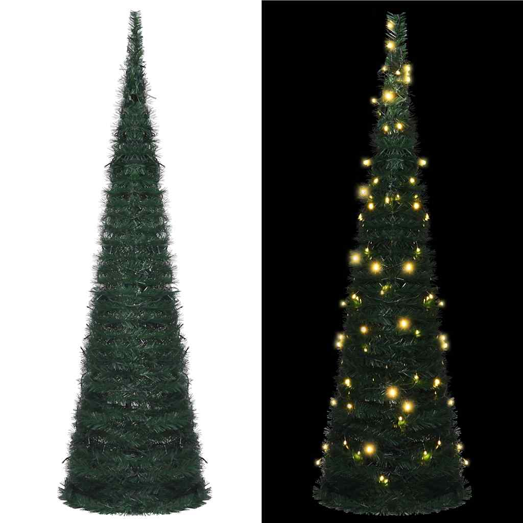 Vidaxl kunstkerstboom met verlichting pop-up 150 cm groen