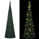 Vidaxl kunstkerstboom met verlichting pop-up 150 cm groen