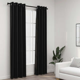VidaXL Gordijnen linnenlook verduisterend 2 st 140x245 cm antraciet