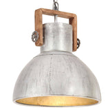 VidaXL Hanglamp industrieel rond 25 W E27 40 cm zilverkleurig